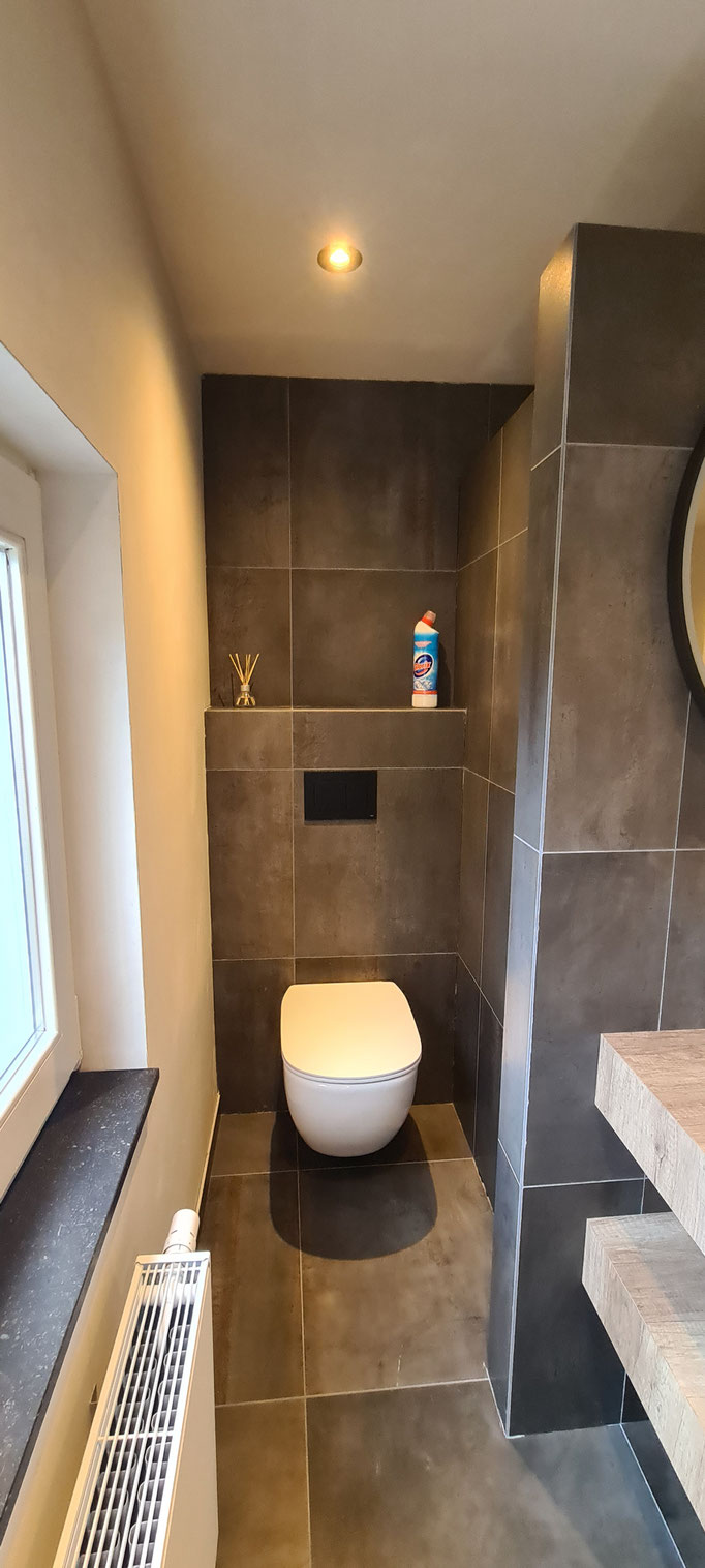BTK Tegelzetters Venlo - eindresultaat nieuw te realiseren badkamer te Simpelveld