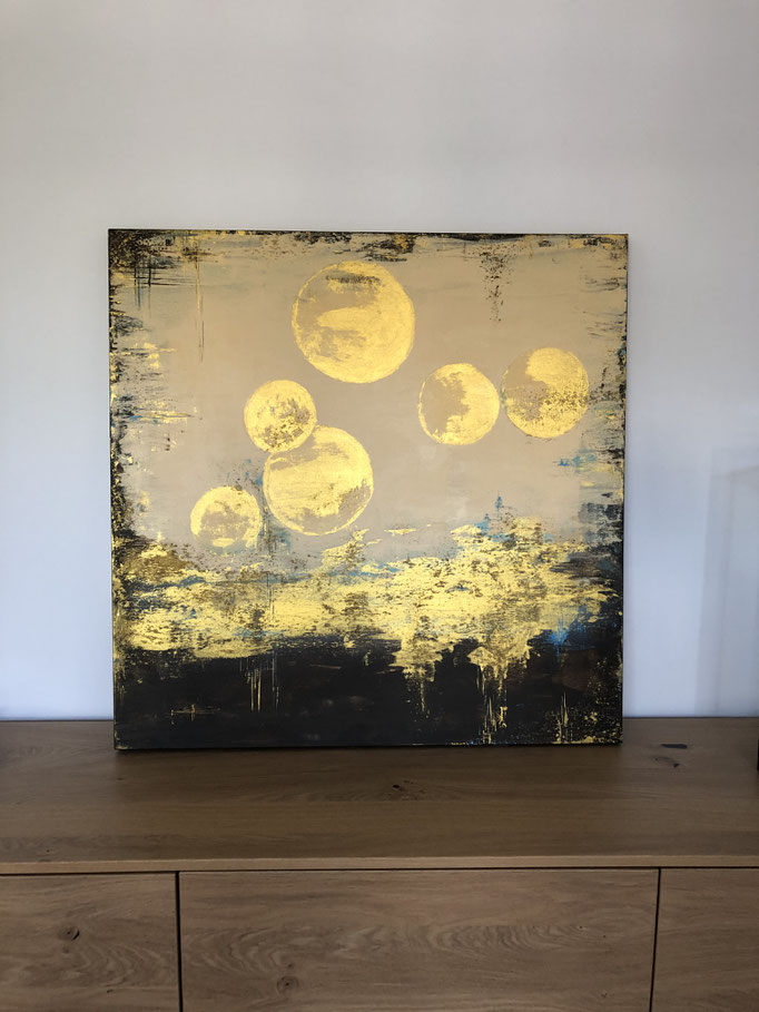 80x80x3,5 Acryl auf Leinwand