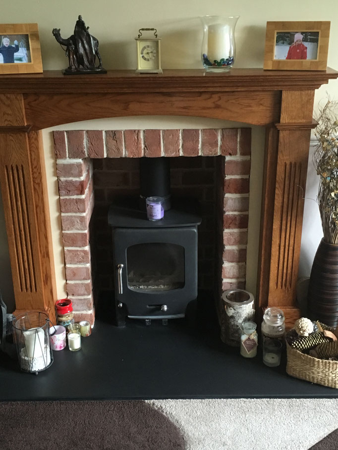 Old Fulford fireplace chamber, now with fire surround