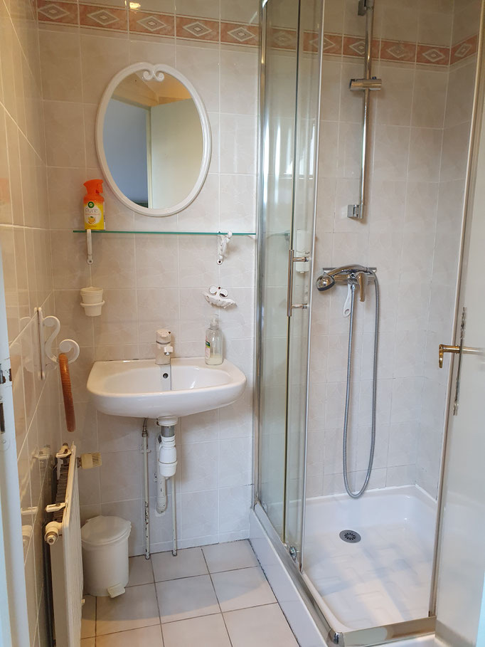 Avant : Une salle de douche veilliote