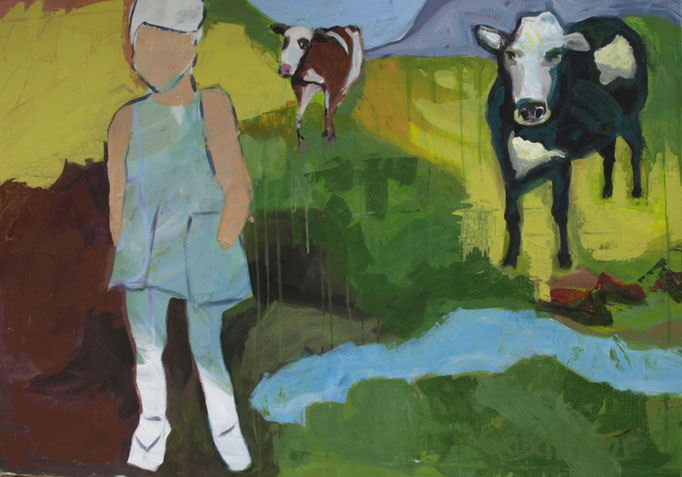 „Auf dem Lande“ 120 x 80, Acryl auf Leinen, 2026
