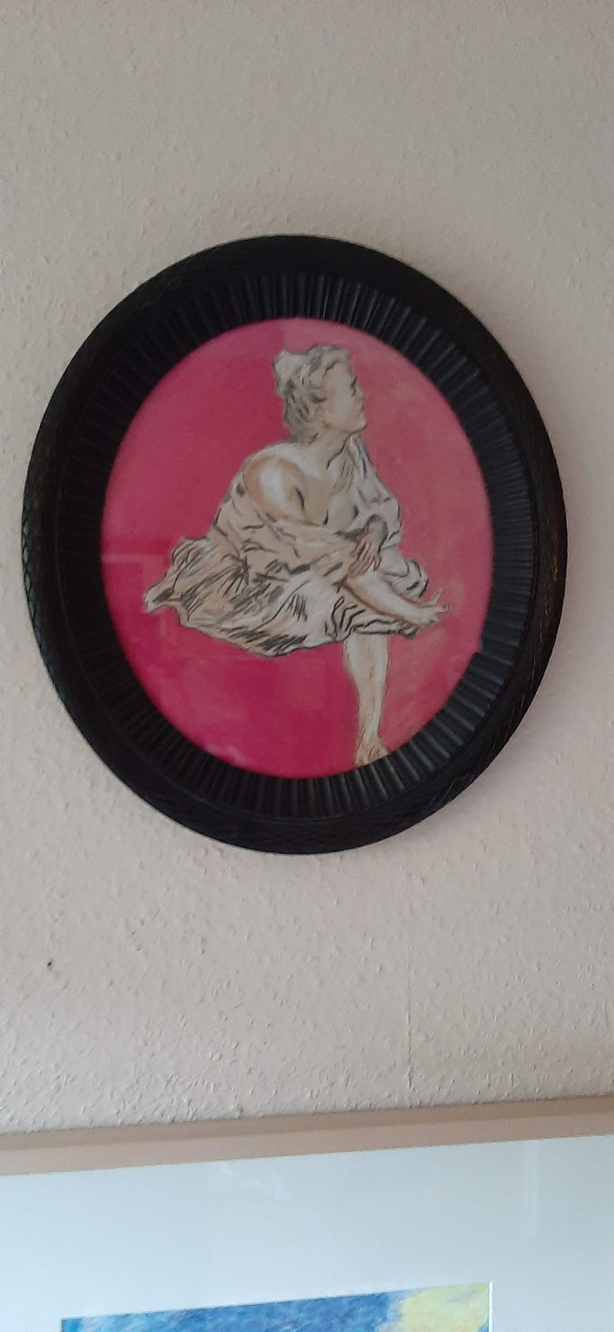 Bild 30, nach Watteau, oval, Pastell