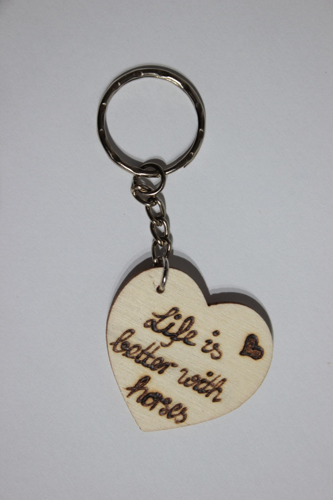 Schlüsselanhänger Herz 4cm + Schlüsselringkette