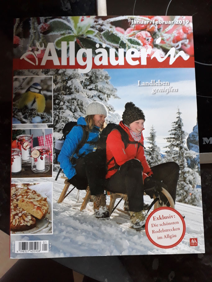Tierische Kunstwerke veröffentlicht in Zeitschrift "Die Allgäuerin"
