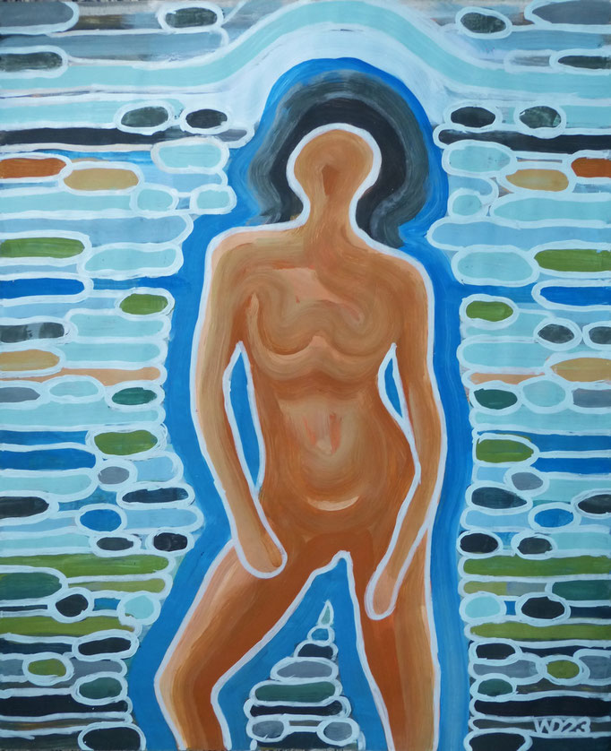 Figur - 59 x 49 cm  Acrylfarbe aufs Papier    50.00 €