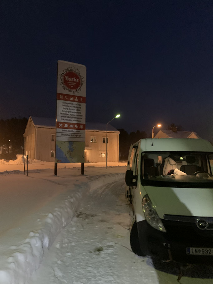 Erster Stopp in Backe