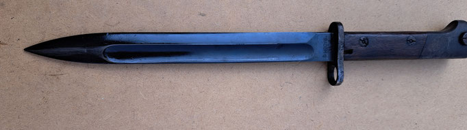 Baïonnette anglaise modèle 1907 vue de la lame bronzé 