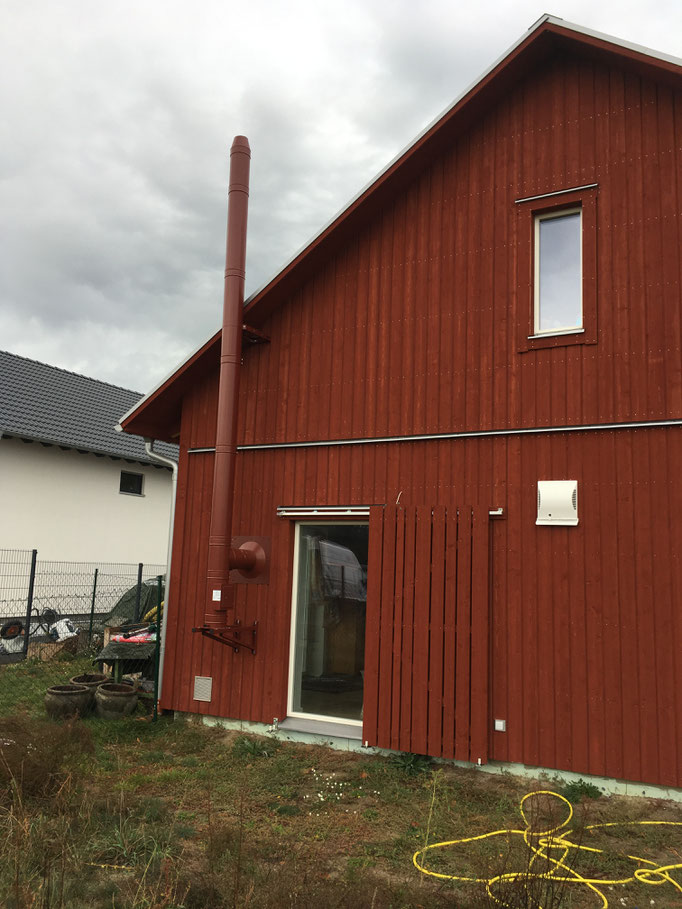 Edelstahlschornstein Pulverbeschichtet