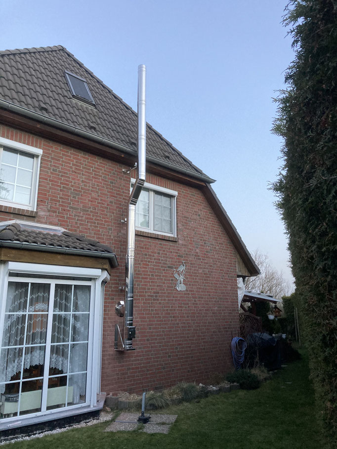 Edelstahlschornstein Auslenkung Fahrland