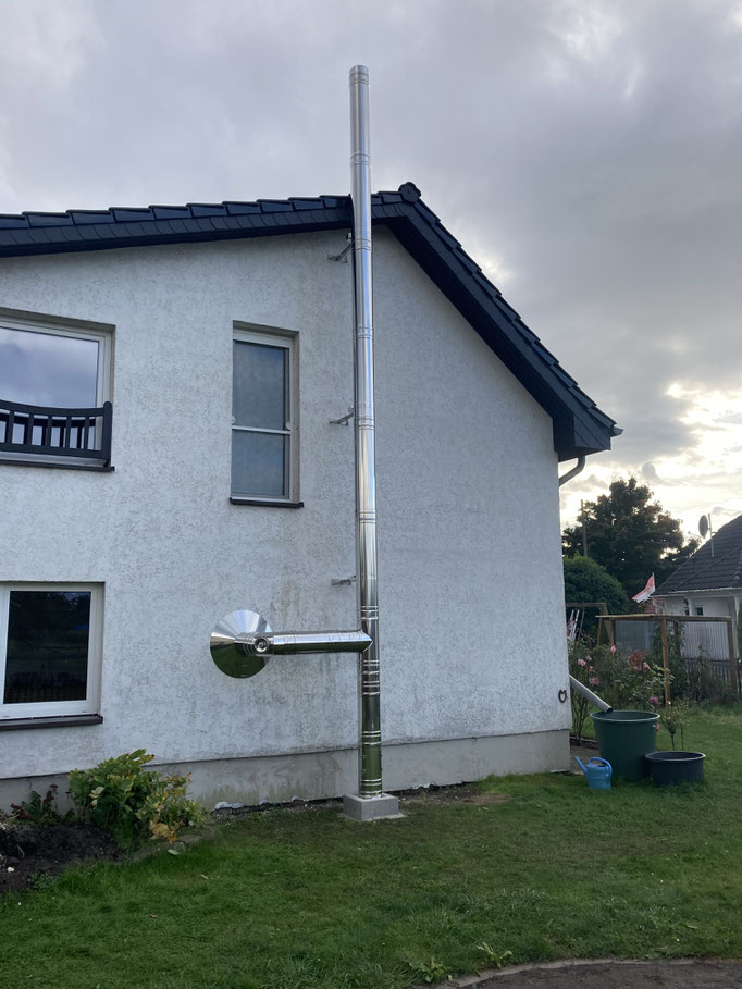 Edelstahlschornstein 90 Grad Verzug Brieselang