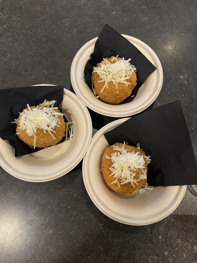 ...frischer Parmesan darüber gestreut...