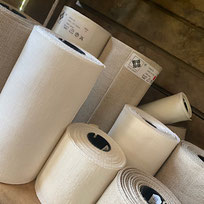 Support à broder, lin, torchon à broder, housse de coussin, au fil de l’yères, Made in France, Normandie, galon à broder, bandes à broder