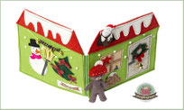 Puppenhaus Spielbuch Teddy Quiet book Filz nähen Spielzeug Weihnachten