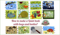Quiet book beetle bugs template