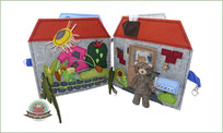 Teddyhaus nähen Filz Spielbuch