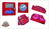Montessori Quietbook Activity book sewing Spielbuch nähen Braille book toddler kleinkinder