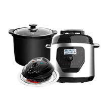 Olla programable GM H Deluxe con cubeta slowpot y cabezal de horno