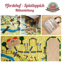 Spielteppich Pferdehof Nähanleitung Pferdeteppich