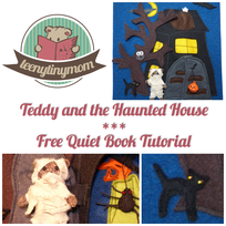 How to make a Quiet book Teddy sewing Activtiy book Halloween