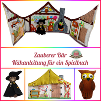 Spielbuch Nähanleitung Zauberer Bär Teddy Quiet book Reisespielzeug
