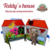 How to make a Quiet book  Teddy house playhouse