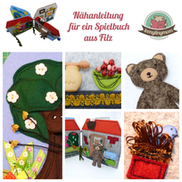 Teddys Haus Spielhaus Spielbuch Quiet book nähen Anleitung