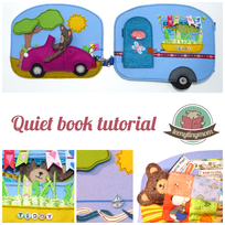 Teddy Quiet book Storybook Feltbook Caravan Car sewing instructions