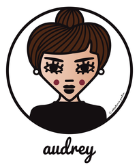 ICONS ICONES AUDREY HEPBURN ILLUSTRATION AFFICHE POSTER ART PRINT / CREATION ORIGINALE © Stephanie Gerlier / T FOR TIGER