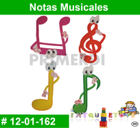 notas musicales en foamy