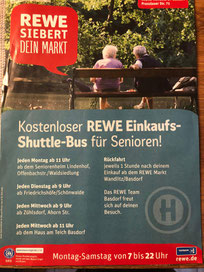 REWE Einkaufs-Shuttle-Bus für Senioren