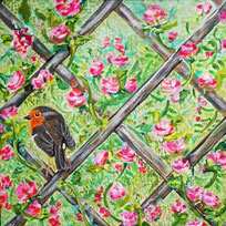 41. Hidden in the rose screen 50x50 cm ntk