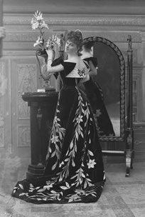 Countess Greffulhe in her famous "lily" dress by Worth in the 1890s