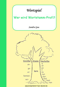 Wortspiel, schwache und starke Verben Übungen, schwache regelmäßige Verben Arbeitsblatt, Wortstamm Wortfamilie