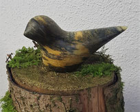 Bird Vogel Speckstein Skulptur