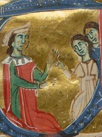 Guillem de Berguedà i dues dames.