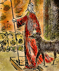 Illustration from Mörkrets makter (detail)
