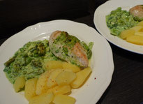 Mädchenvöllerei Pi mal Butter Foodblog Blog Saarland Hähnchen Hähnchenfilets Sahnegemüse Kartoffeln Spargel