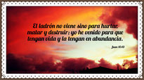 foto con verso Juan 10:10