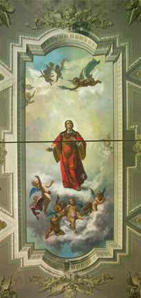 Apothéose de Saint Etienne - Ettore Brunini qui réalisa l'entier décor peint de l'église en 1892