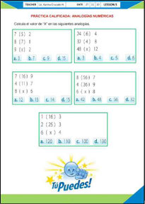 ANALOGÍAS NUMÉRICAS