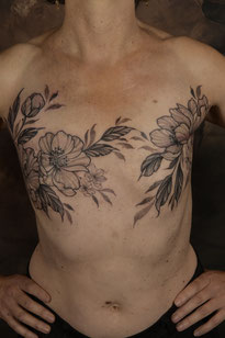 Sœurs d’Encre tatoueuses Rose Tattoo tatouage cancer du sein 25