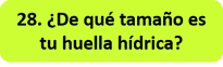 ¿De qué tamaño es tu huella hídrica?