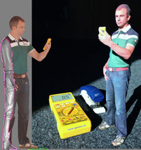 links: 3D-Scan | rechts: gedruckte Figur