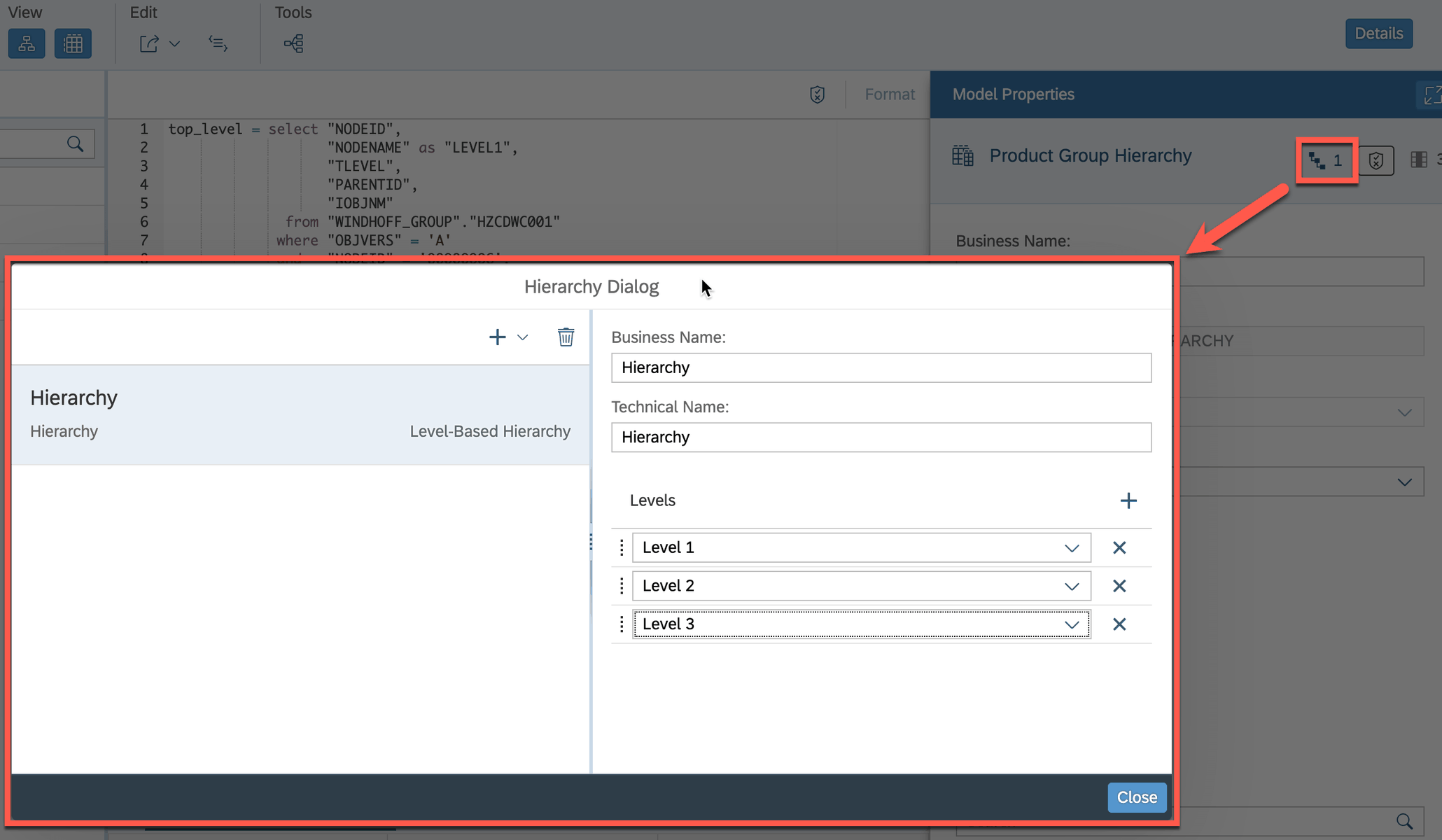 Consume hierachies with text nodes in SAP Datasphere reyemsaibot
