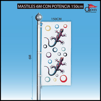 mastiles aluminio anodizado con base don bandera