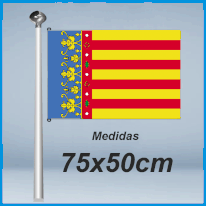 Banderas pais valenciano , Senyera Coronada 75x50cm don bandera