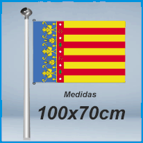 Banderas pais valenciano , Senyera Coronada 100x70cm don bandera