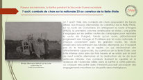 "Combats de chars, RN23, Fillé-sur-Sarthe, août 1944".