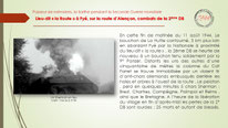 "Combats, 2ème division blindée, Fyé, Sarthe, août 1944".