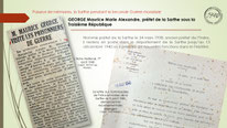 "GEORGE Maurice Marie Alexandre, préfet de la Sarthe sous la Troisième République".